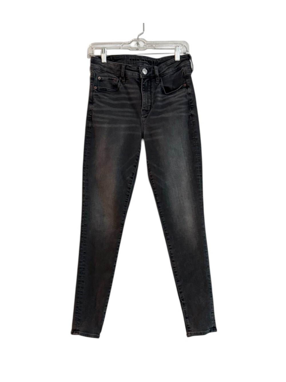 American Eagle Outfitters Dark Gray Soft Knit Hi-Rise Skinny Jegging Jeans